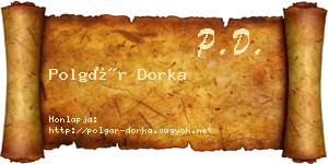 Polgár Dorka névjegykártya